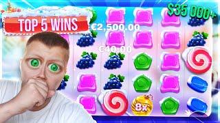 TOP 5 BIGGEST Sweet Bonanza XMAS Wins EVER Bonus Buys