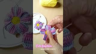#Cute #crochet #diy #keychain #tutorial #handmade #flowers