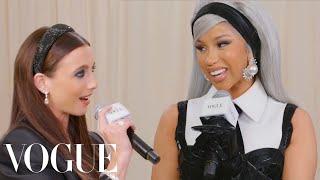 Cardi B Still Gets Nervous Before a Red Carpet  Met Gala 2023 With Emma Chamberlain  Vogue