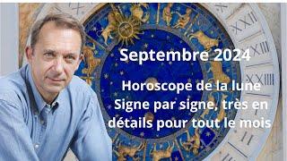 Horoscope de la lune en détail pour septembre 2024