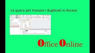 La query di ricerca dei duplicati in Access