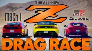 How fast is the new $50k Nissan Z? — New Z vs Supra vs Mustang Mach-1 — Cammisas Drag Race Replay