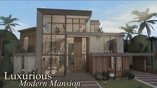 Bloxburg Luxurious Modern Mansion  Roblox Bloxburg  Speedbuild