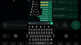 CARA BUAT TULISAN UNIK DI CHAT WHATSAPP  buat tulisan unik