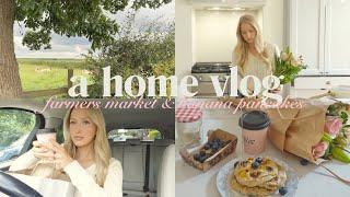 a saturday at home vlog farmers market baking cookies & home shopping