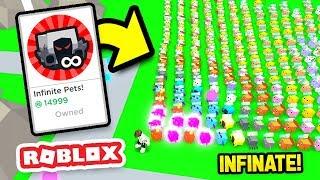 Buying The INFINITE PET GAMEPASS In Pet Walking Simulator Roblox