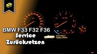 BMW 4 F33 F32 F36 Service zurücksetzen  Reset BMW F33 F32 F36 Service  Tutorial  HD 