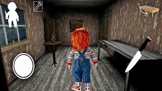 Escaping as Chucky in Grannys Old House  Granny Mod Menu