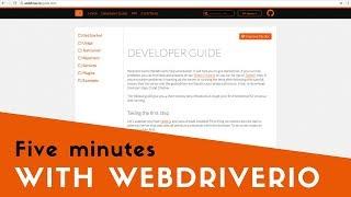 5 Minutes with WebdriverIO