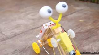 DIY Cute and Lovely Wooden Peristaltic Robot Toy for Kids