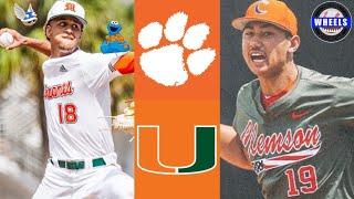 #3 Clemson vs Miami Highlights Game 3  2024 College Baseball Highlights