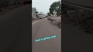 Ramnagar road is getting ready making the road divider morning cycling #cyclinglife #vlog #viral