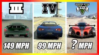 The FASTEST CAR in Every GTA Game GTA 3 → GTA 5