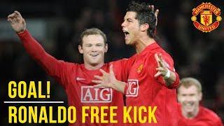 Cristiano Ronaldos Outrageous Free Kick v Portsmouth All The Angles   Manchester United  WC 2018