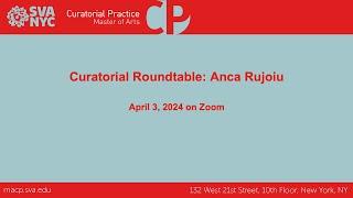 The Curatorial Roundtable Anca Rujoiu Bildmuseet Umeå Sweden