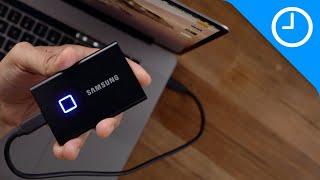 Review Samsung T7 Touch portable external SSD with fingerprint sensor