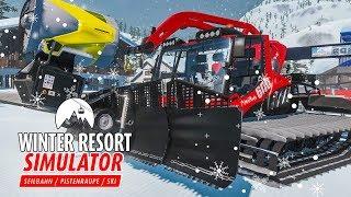 WINTER RESORT Simulator #9 SCHNEEKANONEN-Transport mit dem Pistenbully  Seilbahn Simulator