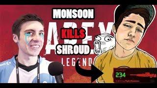 Monsoon Kills Shroud With Insane Flick Shot  KO  Apex Legends