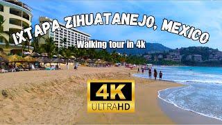 A walking tour of Ixtapa Zihuatanejo Mexico in 4k chill Music