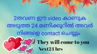 2തവണ ഈ video കാണുക അടുത്ത 24 മണിക്കൂറിൽ അവർ നിങ്ങളെ contact ചെയ്യും #malayalam-tarot #tarot