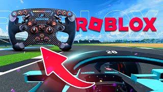 Playing Roblox BUT With A FORMULA 1 Steering Wheel