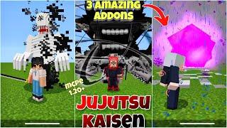 3 amazing jujutsu kaisen addon mcpe 1.20  jujutsu kaisen addon minecraft pe  addon jujutsu kaisen