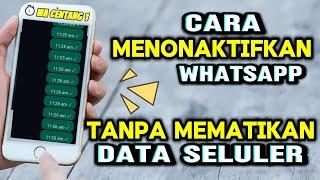 Cara Menonaktifkan WA Tanpa Mematikan Data Seluler