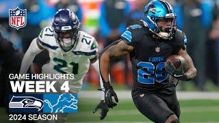 Seattle Seahawks vs. Detroit Lions  2024 Week 4 Game Highlights