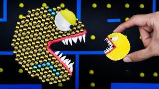 Magnetic Monster Attack  Best Of Pacman Stop Motion Game Compilation