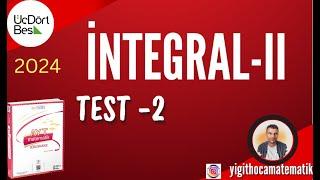 İNTEGRAL -2   TEST 2    345 AYT MATEMATİK SB 2024 ÇÖZÜMLERİ