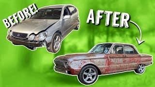 Body Swapping a Ford Falcon with a GS400 Lexus in 10 minutes