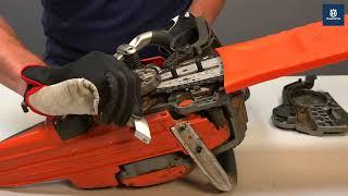 How to change a chain catcher on a chainsaw