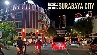 Night drive Surabaya downtown  The Capital city of East Java