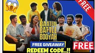 BAATEIN BATTLE BOOYAH VIDEO REDEEM CODE  FREE FIRE NEW REDEEM CODE TODAY 29 JUNE