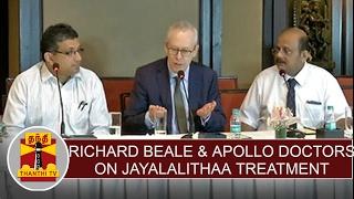 London Doctor Richard Beale & Apollo Hospital Doctorspress meet on Jayalalithaa treatment