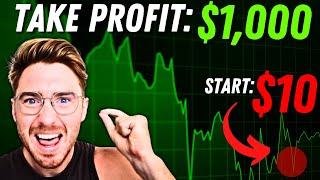 How To Grow $10 To $1000 DURING THIS CRYPTO CRASH  Trading Crypto  75x Strategy