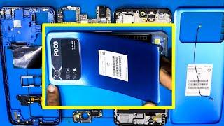 poco x4 pro 5g disassembly  teardown  poco x4 pro back cover open