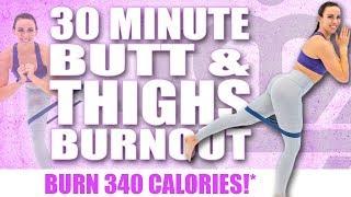 30 Minute BUTT AND THIGHS WORKOUT WITH MINI BANDS BURN 340 CALORIES* with Sydney Cummings