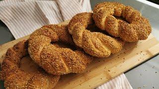 Semit  Ring Bread  Sesame Bread Recipe  طرزتهیه سیمیت ترکی نان حلقه یی  نان کنجدی