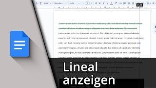 Google Docs Lineal einblenden  Tutorial