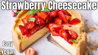 Unbelievable Vegan Strawberry Cheesecake Recipe