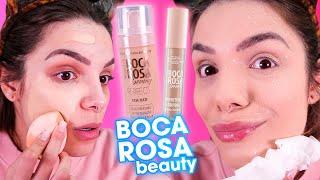 BOCA ROSA BEAUTY TESTEI TUDO  Base Corretivo e Pó