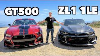 Shelby GT500 vs Camaro ZL1 1LE Head To Head Review