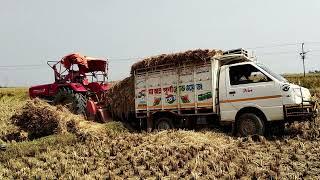 Ashok Leyland mini truck stuck mud back pushed by Mahindra tractor