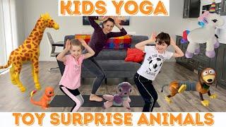 Kids Yoga - Toy Surprise Animal Yoga Poses age 3-10
