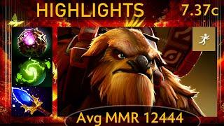 ⭐ 7.37c Earthshaker K+A-D - 37 KP - 74% Offlane Highlights - Dota 2 Top MMR