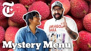 Lychee Challenge 2 Chefs Make Dinner and Dessert With Lychee  Mystery Menu  NYT Cooking