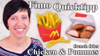 FIMO Quicktipp Chicken Nuggets - Polymer Clay French Fries Tutorial HDDE EN-Sub