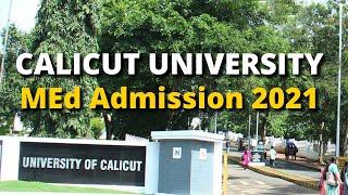 M.Ed Admission  Calicut University #2021  Admission  Important Dates