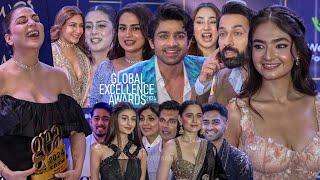 UNCUT - Global Excellence Awards 2024  Sar-studded Redcarpet  Ayesha Isha Abhishek Shraddha